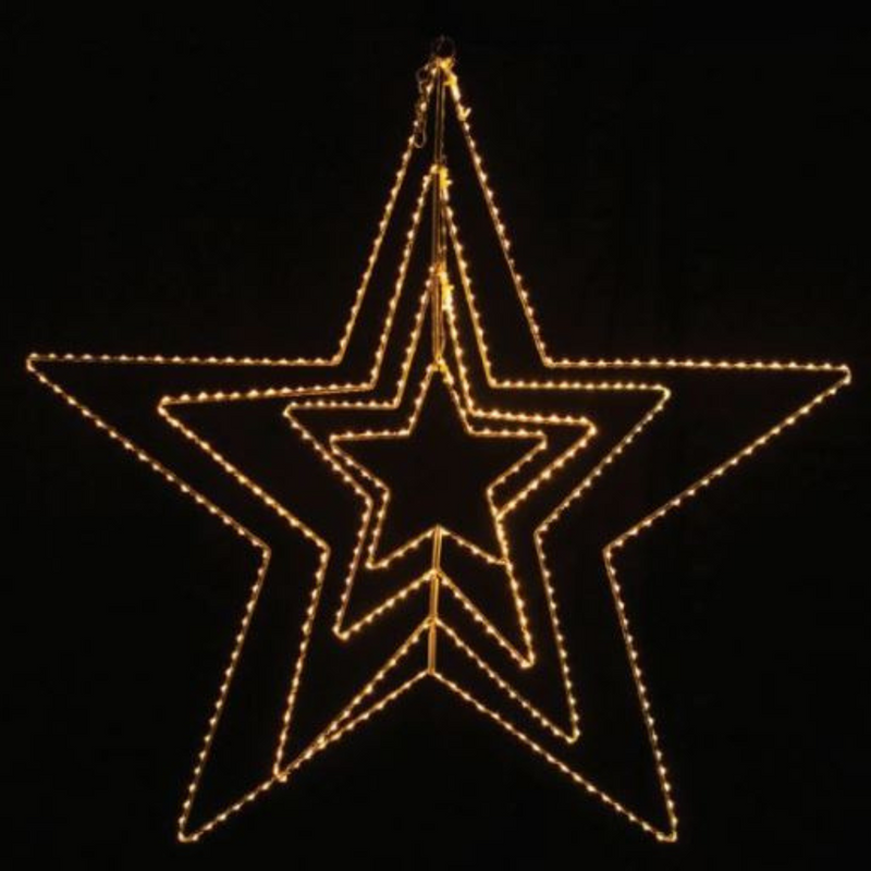 Ronis LED Silhouette Starry Wire 3D Star Gold 80cm