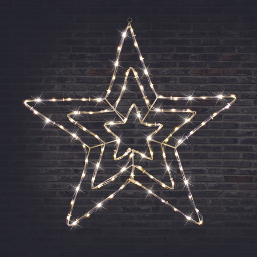 Ronis LED Silhouette Tube Light 3D Star Warm White 75x75cm