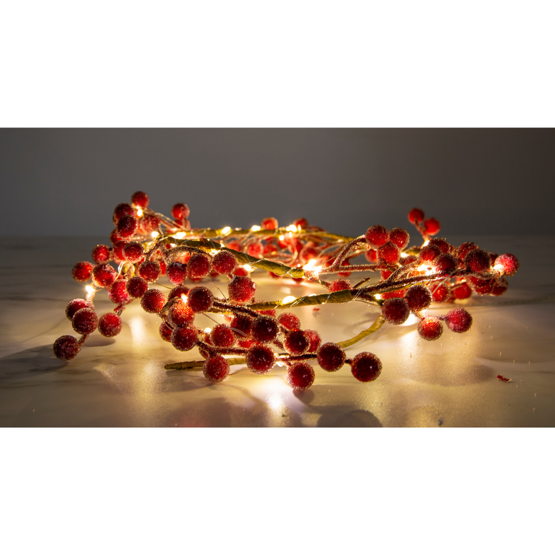 LED Sugar Berry Garland 180cm