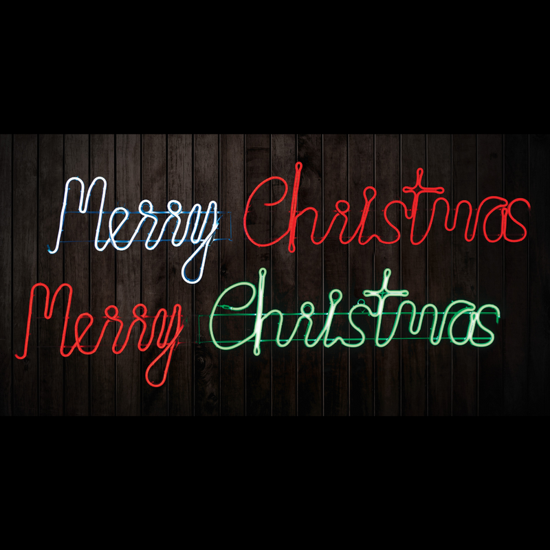 Ronis LED Silhouette Neon Flex Merry Christmas 2 Tone Assorted