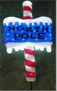 85cm Acrylic Santa Stop Here Sign