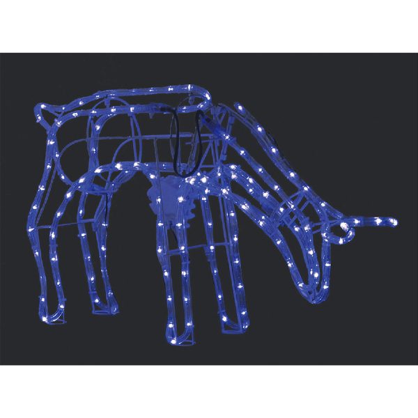 3D Reindeer Led Rope Light DOE Clear Cord Blue