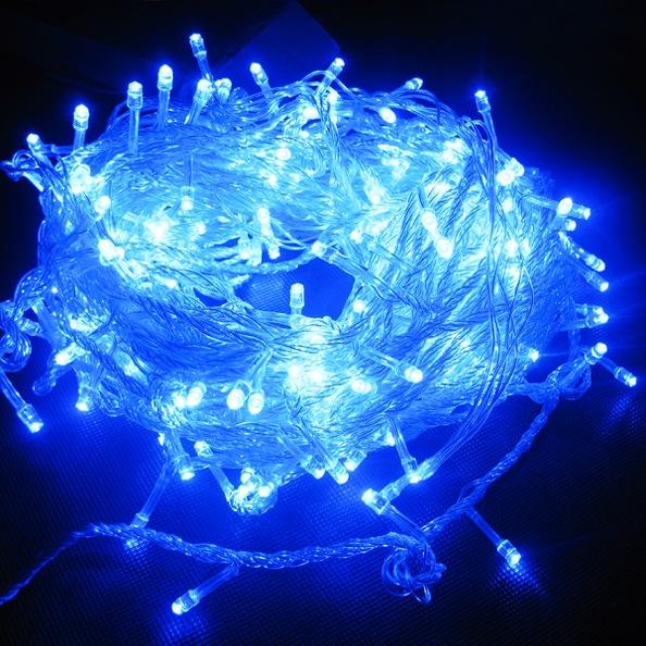 240 LED Fairy Light Chain Clear Cord (Blue)