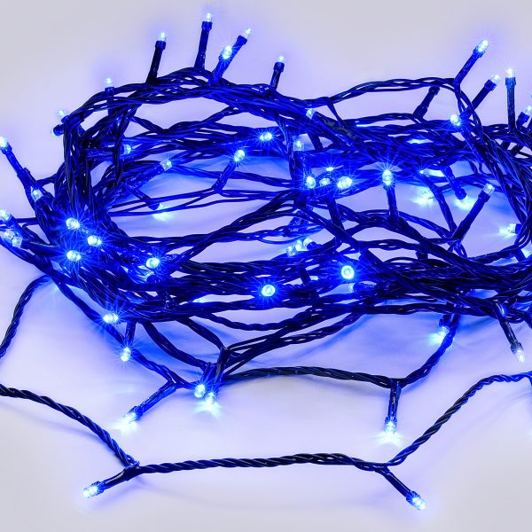 360 LED Fairy Light Chain Blue Lights Green Cord