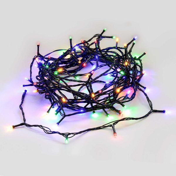 240 LED Fairy Light Chain Green Cord (Multi-Color)