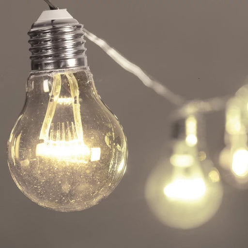 LED Globes Festoon String Warm White 10 Lights