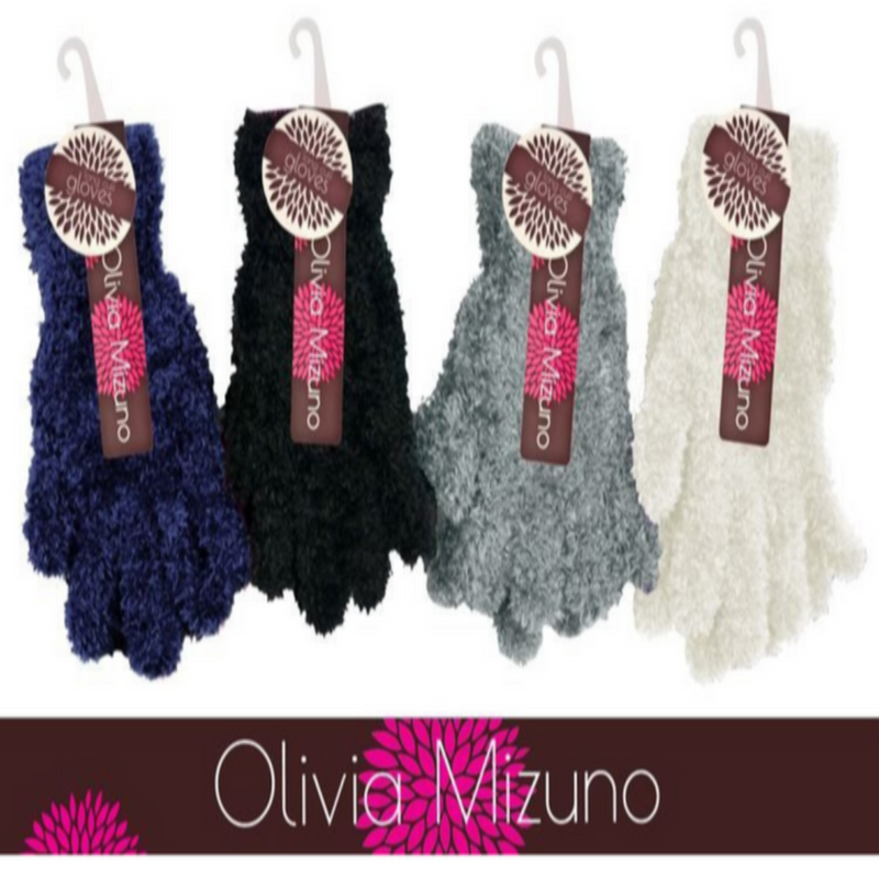 Ronis Ladies Feather Fleece Gloves 4 Asstd