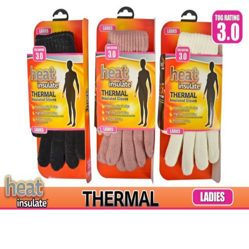 Ronis Ladies Heat Insulated Thermal Gloves Series 1 3 Asstd