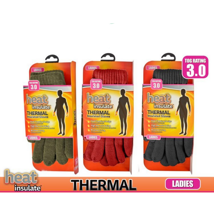 Ronis Ladies Heat Insulated Thermal Gloves Series 2 3 Asstd