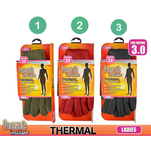 Ronis Ladies Heat Insulated Thermal Gloves Series 2 3 Asstd