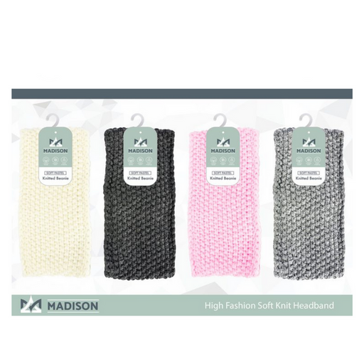 Ronis Ladies High Fashion Soft Knit Head Band 4 Asstd