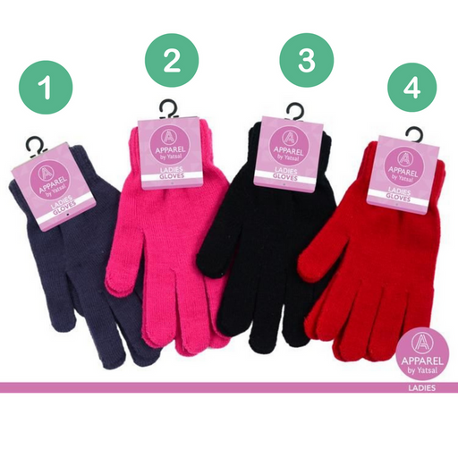 Ronis Ladies Knitted Gloves 4 Asstd
