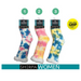 Ronis Ladies Knitted Sherpa Socks Tie Dye 3 Asstd