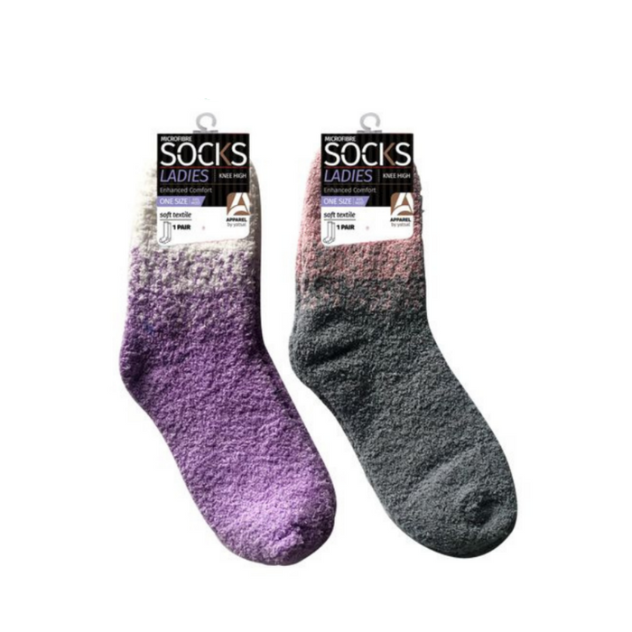 Ronis Ladies Microfiber Socks Ombre Colour Soft 2 Asstd