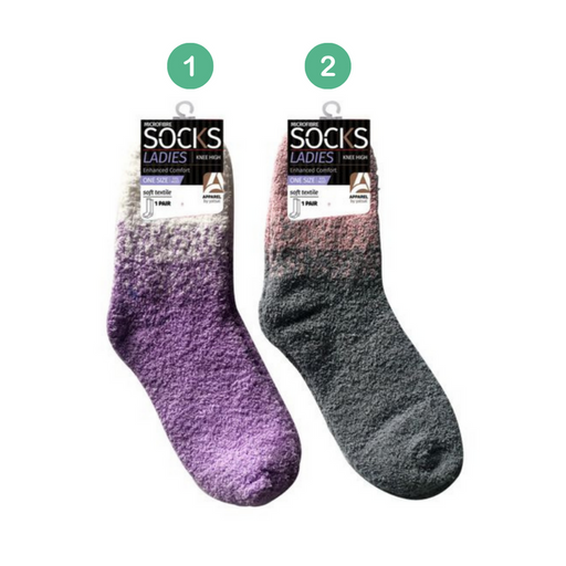 Ronis Ladies Microfiber Socks Ombre Colour Soft 2 Asstd