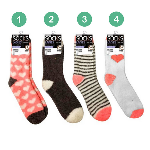 Ronis Ladies Soft Microfiber Socks Series 1 4 Asstd
