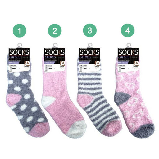 Ronis Ladies Soft Microfiber Socks Series 11 4 Asstd