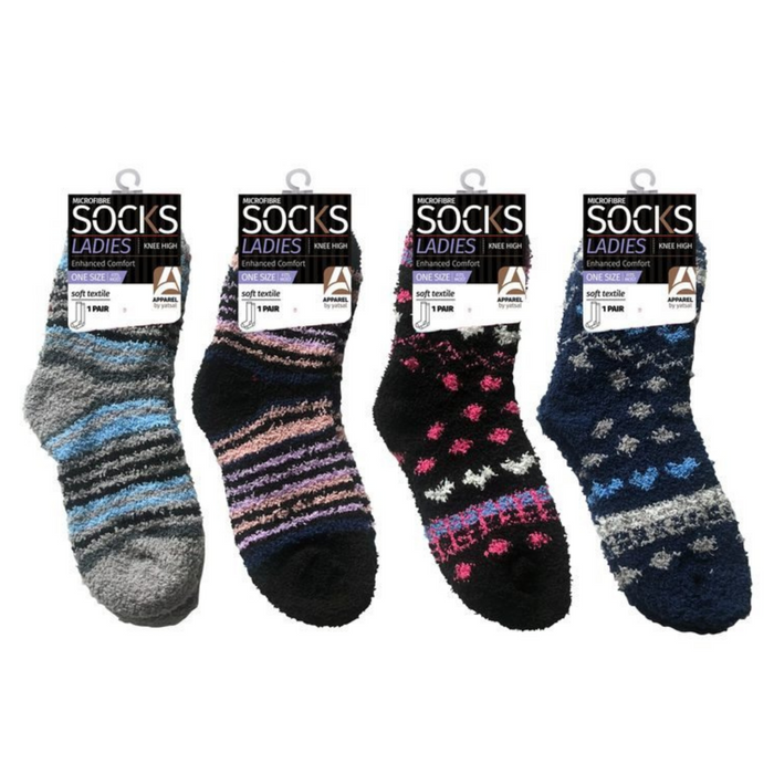 Ronis Ladies Soft Microfiber Socks Series 6 4 Asstd