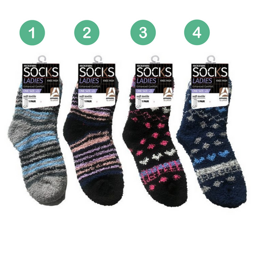Ronis Ladies Soft Microfiber Socks Series 6 4 Asstd