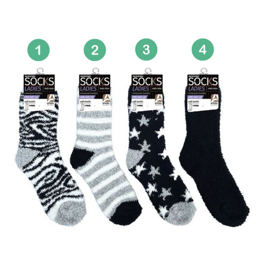 Ronis Ladies Soft Microfiber Socks Series 8 4 Asstd