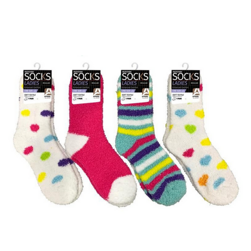 Ronis Ladies Soft Microfiber Socks Series 9 4 Asstd