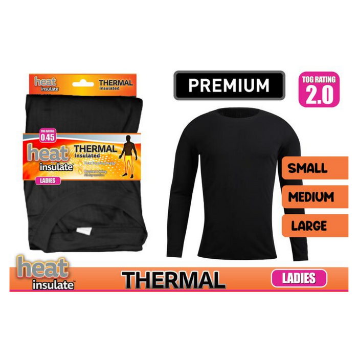 Ronis Ladies Thermal Top Brushed Lining Asstd Sizes