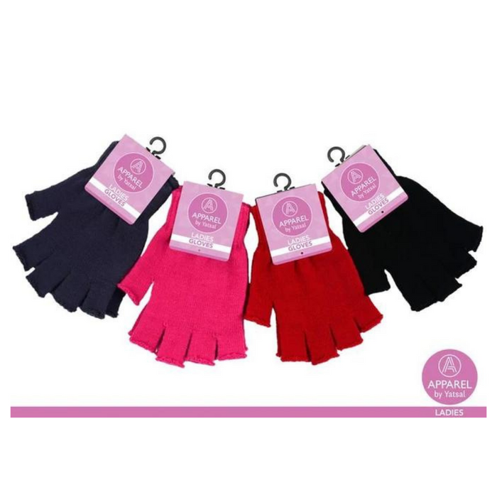 Ladies fingerless gloves in assorted colours for warm and flexible winter wear.