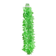 Green lei flower necklace party accessory for themed events, luau parties, St Patrick’s Day celebrations and photo booth props – thumbnail