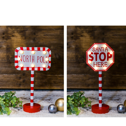 Ronis Light Up Stop Sign 30cm Assorted