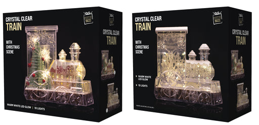 Ronis Light Up Train Engine Winter Scene Assorted