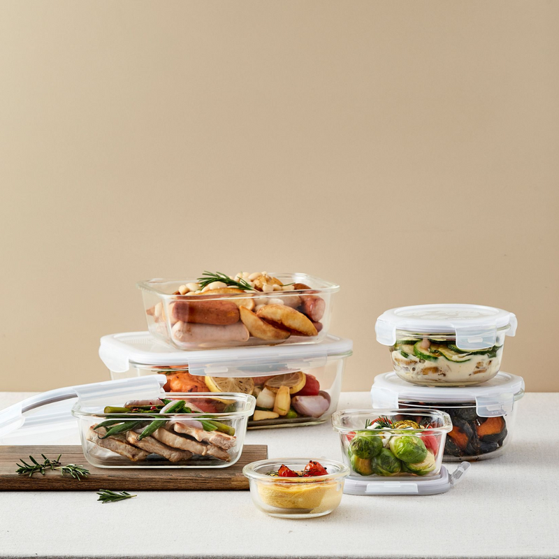 Ronis Lock & Lock Euro Glass Boroseal Heat Resistant Glass Round 650ml