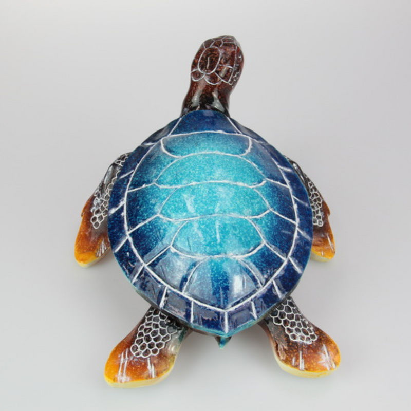Ronis Long Blue Marble Turtle 24cm