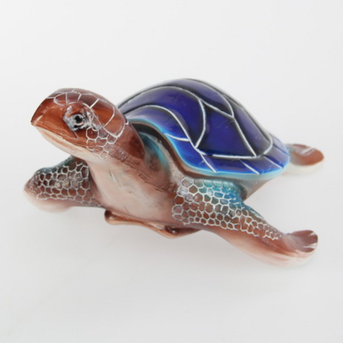 Ronis Long Blue Marble Turtle 24cm
