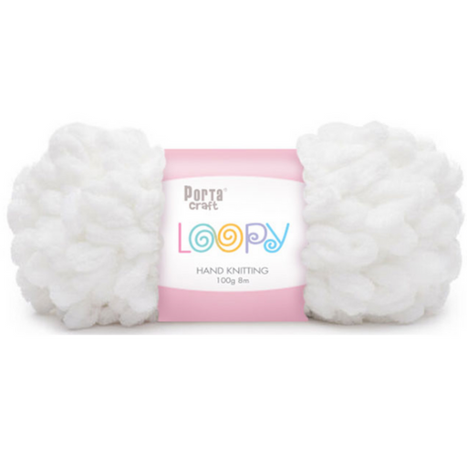 Ronis Loopy Yarn 100g 8m Solid White