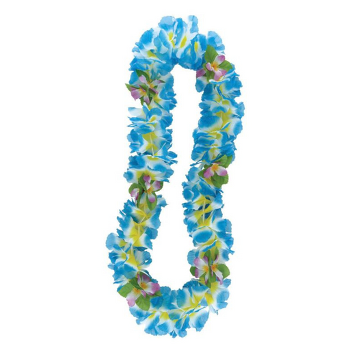 Ronis Luau Fancy Orchid Lei Blue Yellow 107cm
