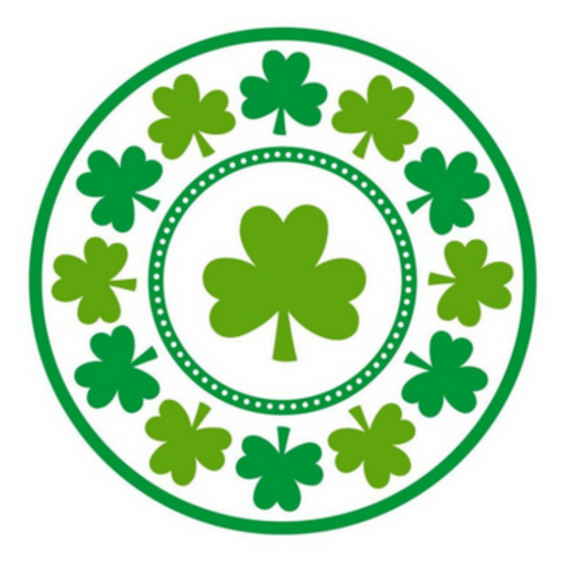 Ronis Lucky Shamrocks Round Paper Dinner Plates 23cm