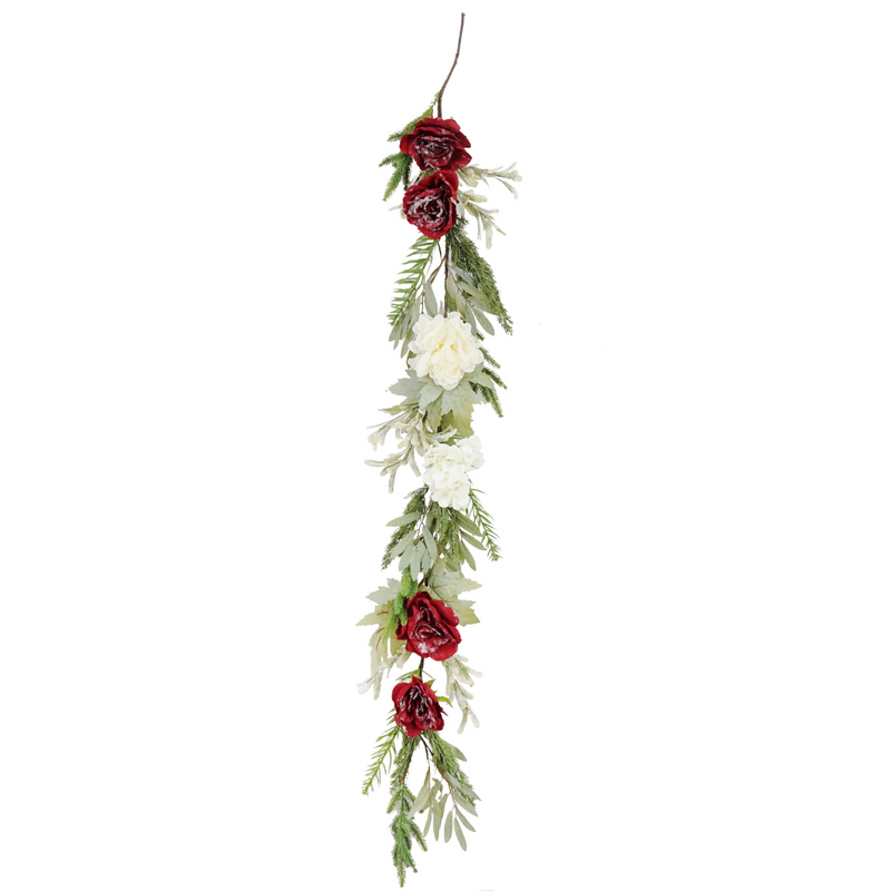 Ronis Luxe Flower Garland Red White 150cm