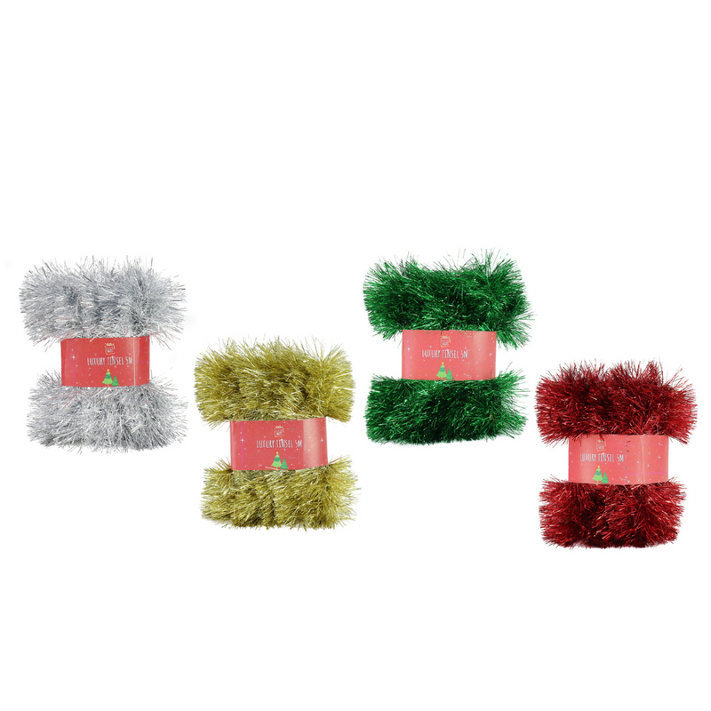 Luxury Tinsel 4 Asstd 5m