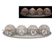 Ronis MDF Home Candle Holder in Gift Box 39x14cm