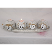 Ronis MDF Home Candle Holder in Gift Box 39x14cm