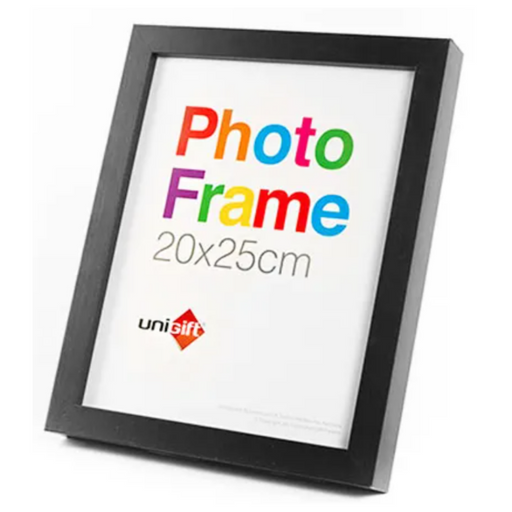 Black MDF photo frame 20x25cm for portraits prints and certificates