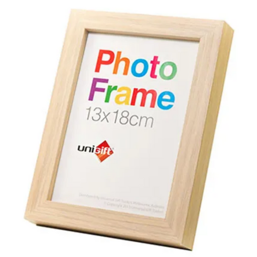 Natural MDF photo frame 13x18cm (5x7in) wood-look picture frame for home décor and photo display.
