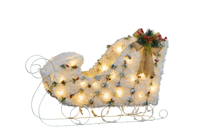 89cmL LED Snowy Sleigh