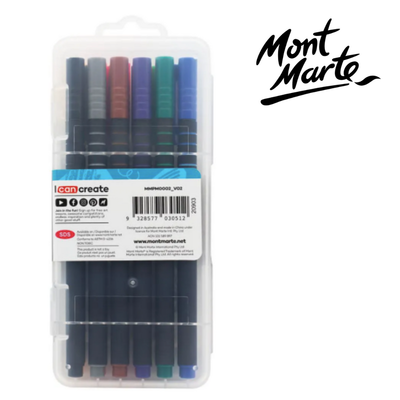 MM Fineliners Soft Grip 12pc