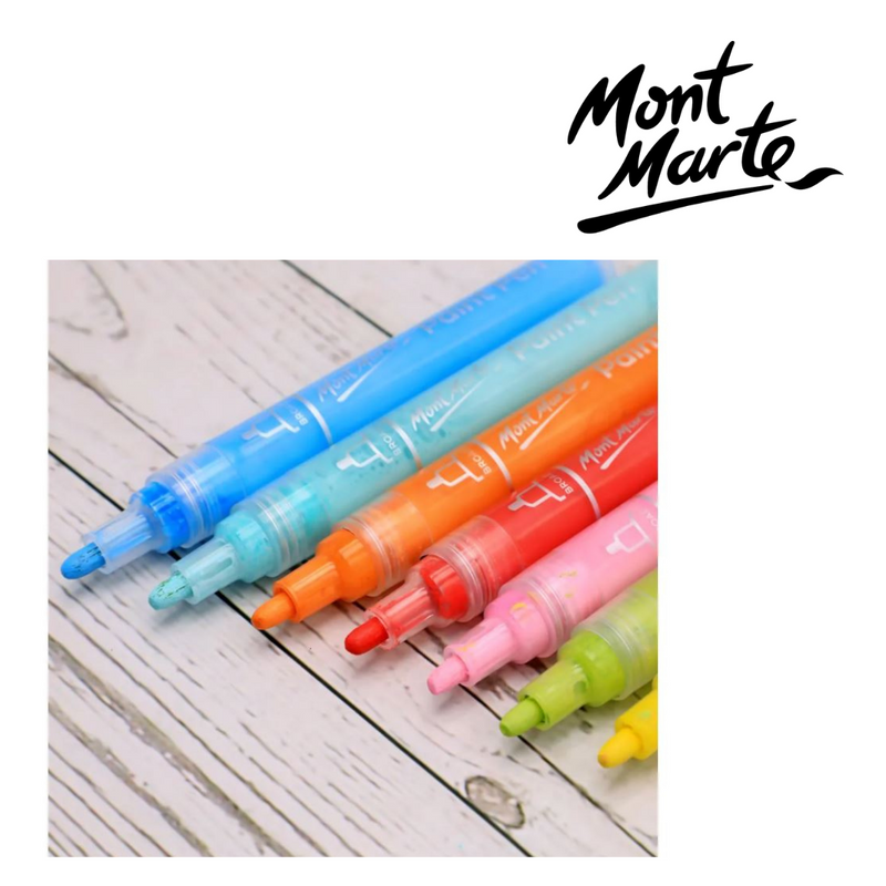MM Acrylic Paint Pens Broad Tip 12pc set of colourful acrylic paint markers