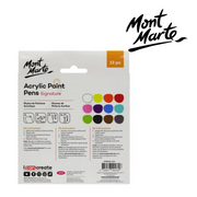 MM Acrylic Paint Pens fine tip 12pc set for detailed crafts, lettering and rock painting – thumbnail