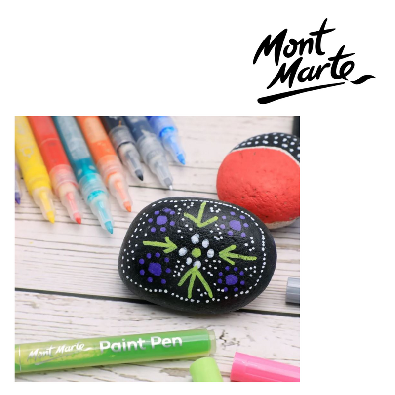 MM Acrylic Paint Pens fine tip 12pc set for detailed crafts, lettering and rock painting