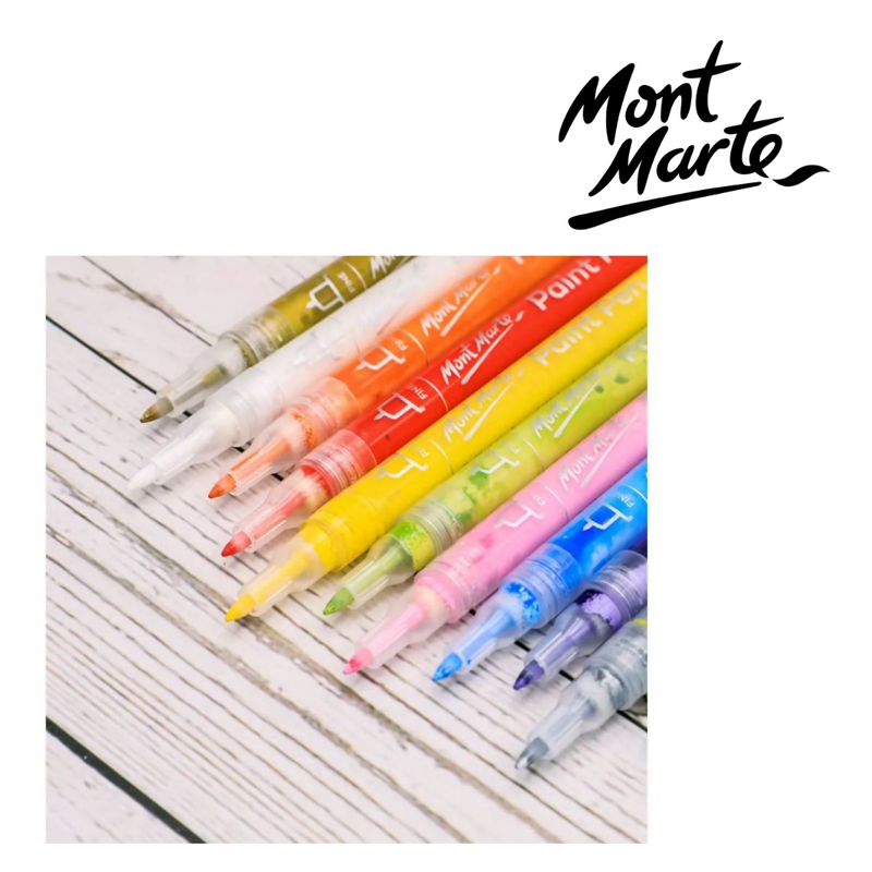 MM Acrylic Paint Pens fine tip 12pc set for detailed crafts, lettering and rock painting