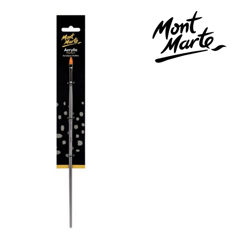 MM Artist Brush Taklon Filbert 6 synthetic oval tip brush for blending and curved strokes
