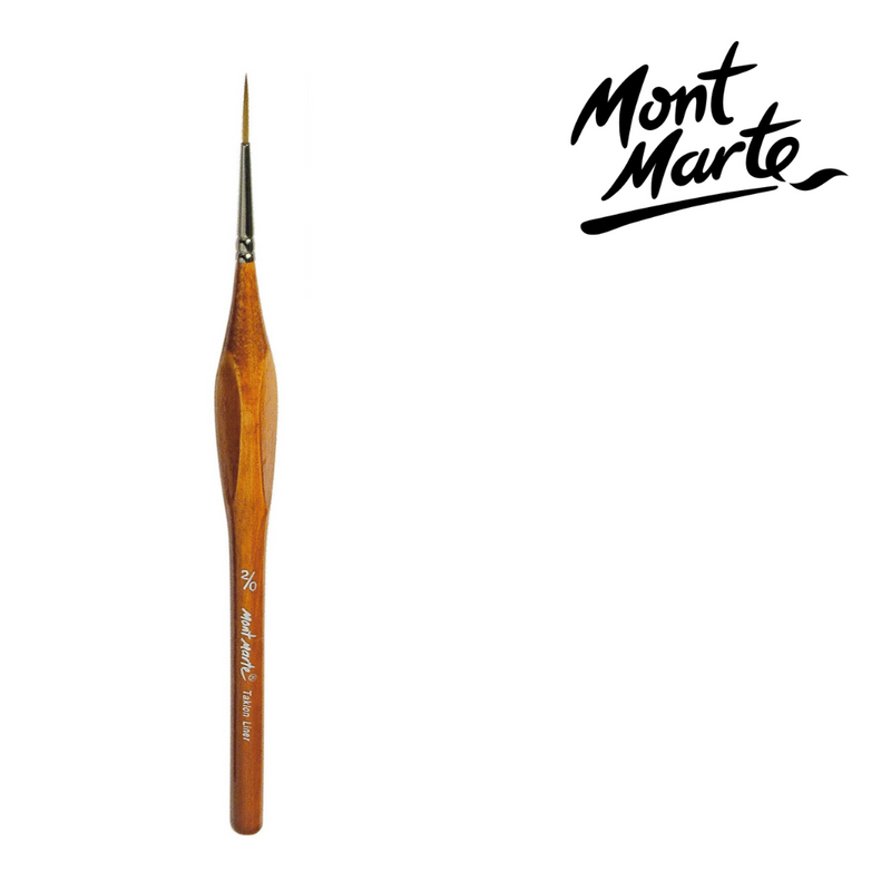 MM Artist Brush Taklon Liner 2/0 fine detail brush for precise outlining and line work.